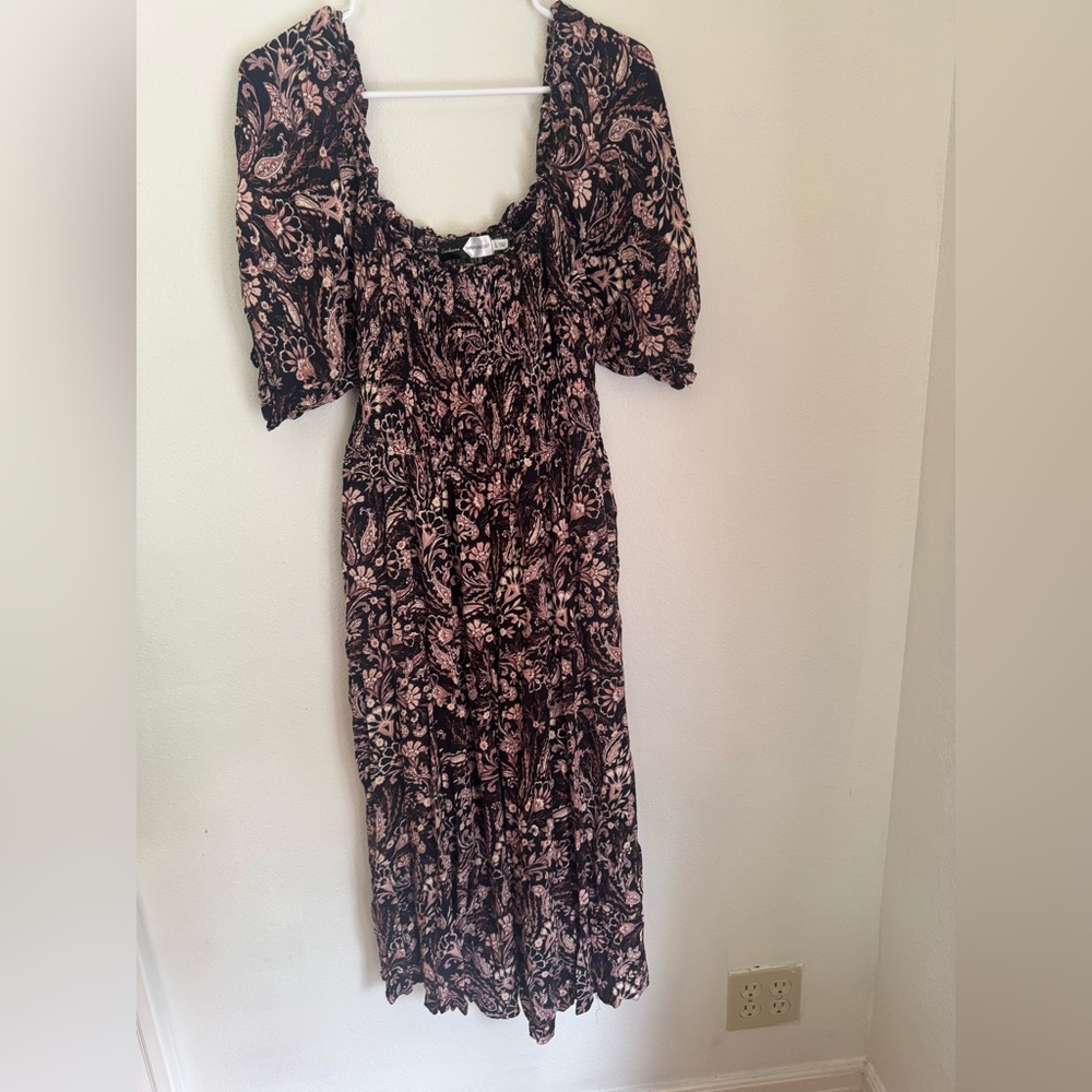 Chic Long‎ Sleeve Floral Dress - Paisley boho Piper & Scoot Cottagecore Western